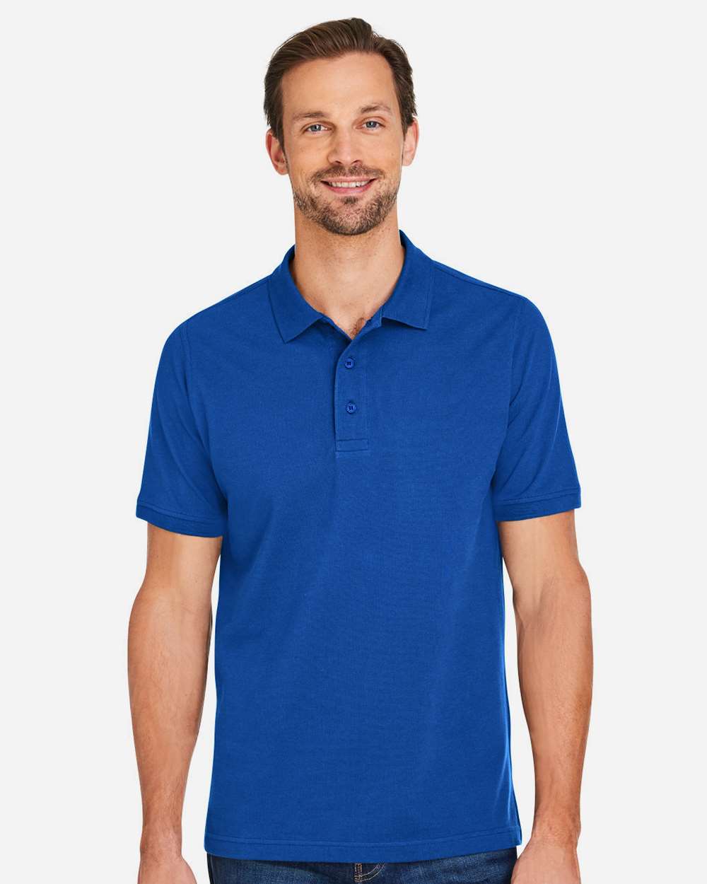 Men's Valiant Cotton Snag Protect Polo - OnModelFront - B193B9753 - True Royal