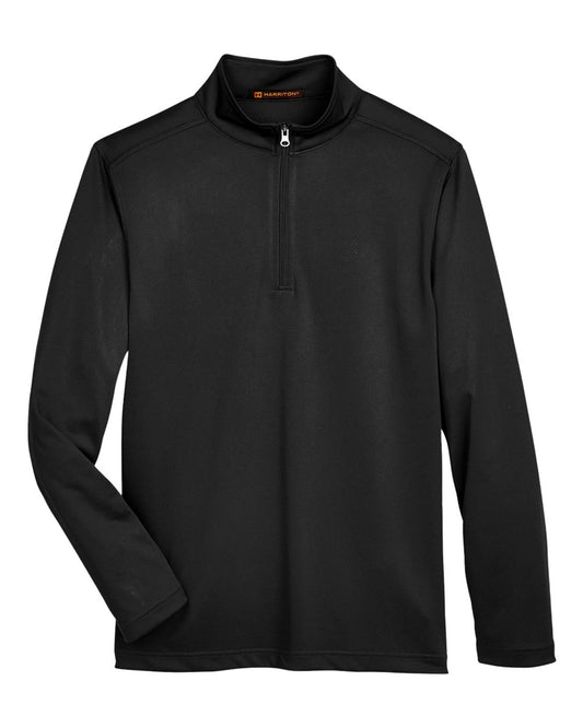 Men's Advantage Snag Protection Plus Quarter-Zip Pullover - Front - B288B9503 - Black