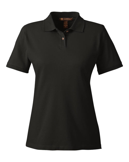 Women's Cotton Polo - Front - B192B9502 - Black