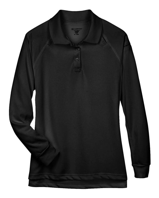 Women's Advantage Long Sleeve Tactical Polo - Front - B201B9502 - Black