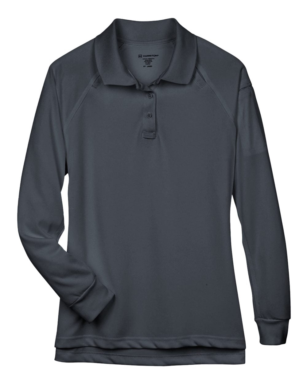 Women's Advantage Long Sleeve Tactical Polo - Front - B201B9592 - Dark Charcoal