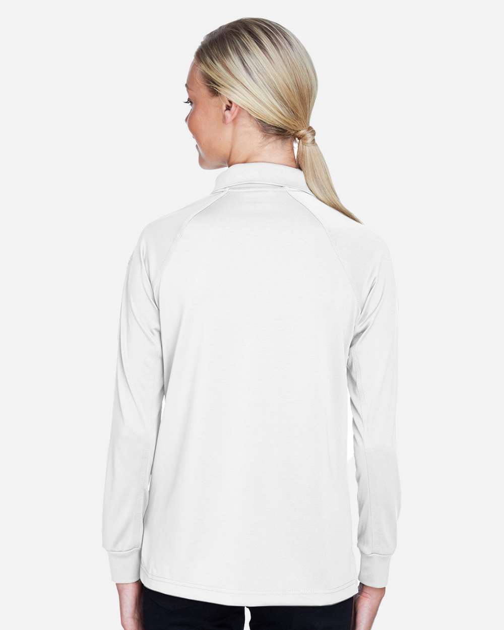 Women's Advantage Long Sleeve Tactical Polo - OnModelBack - B201B9002 - White