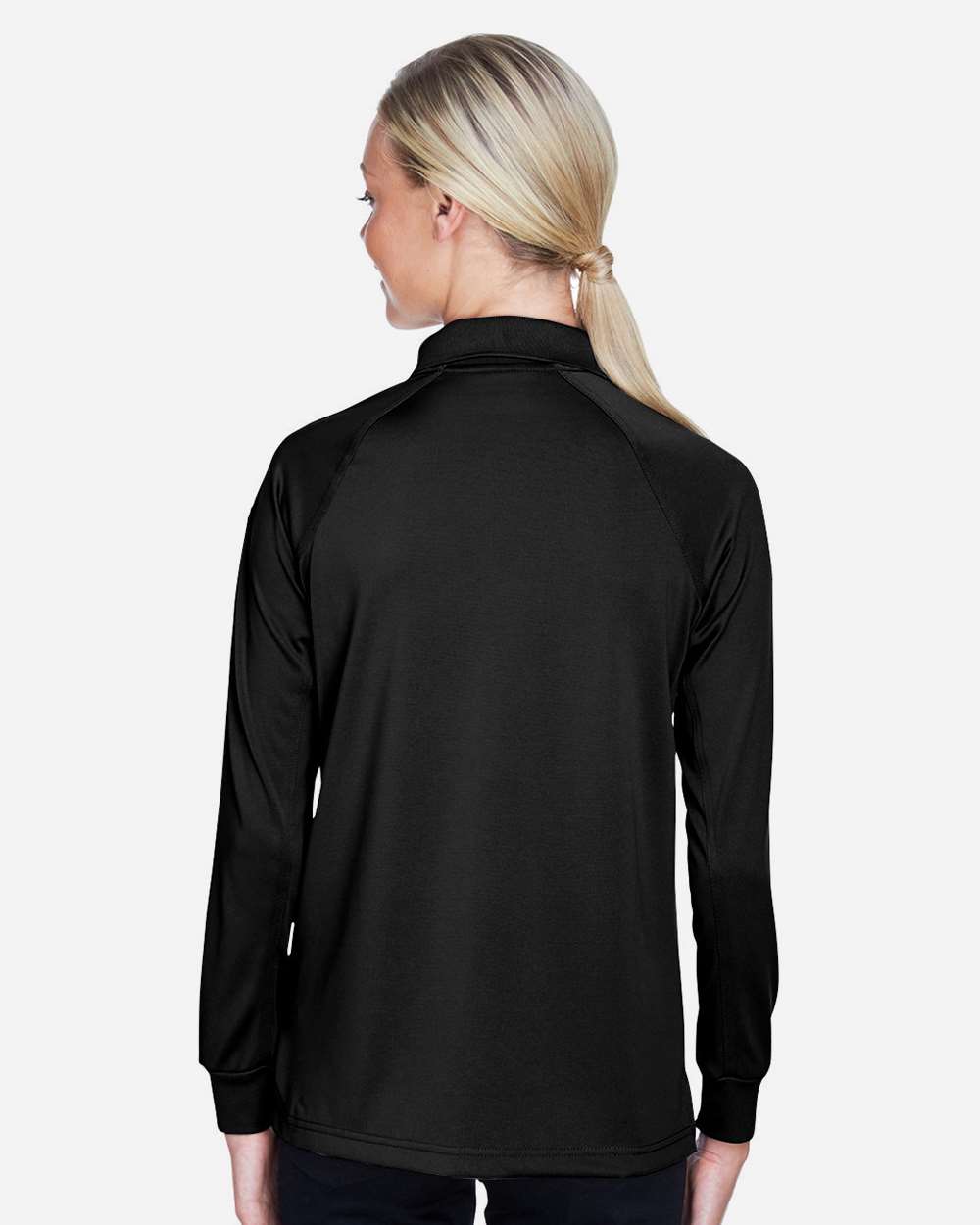 Women's Advantage Long Sleeve Tactical Polo - OnModelBack - B201B9502 - Black