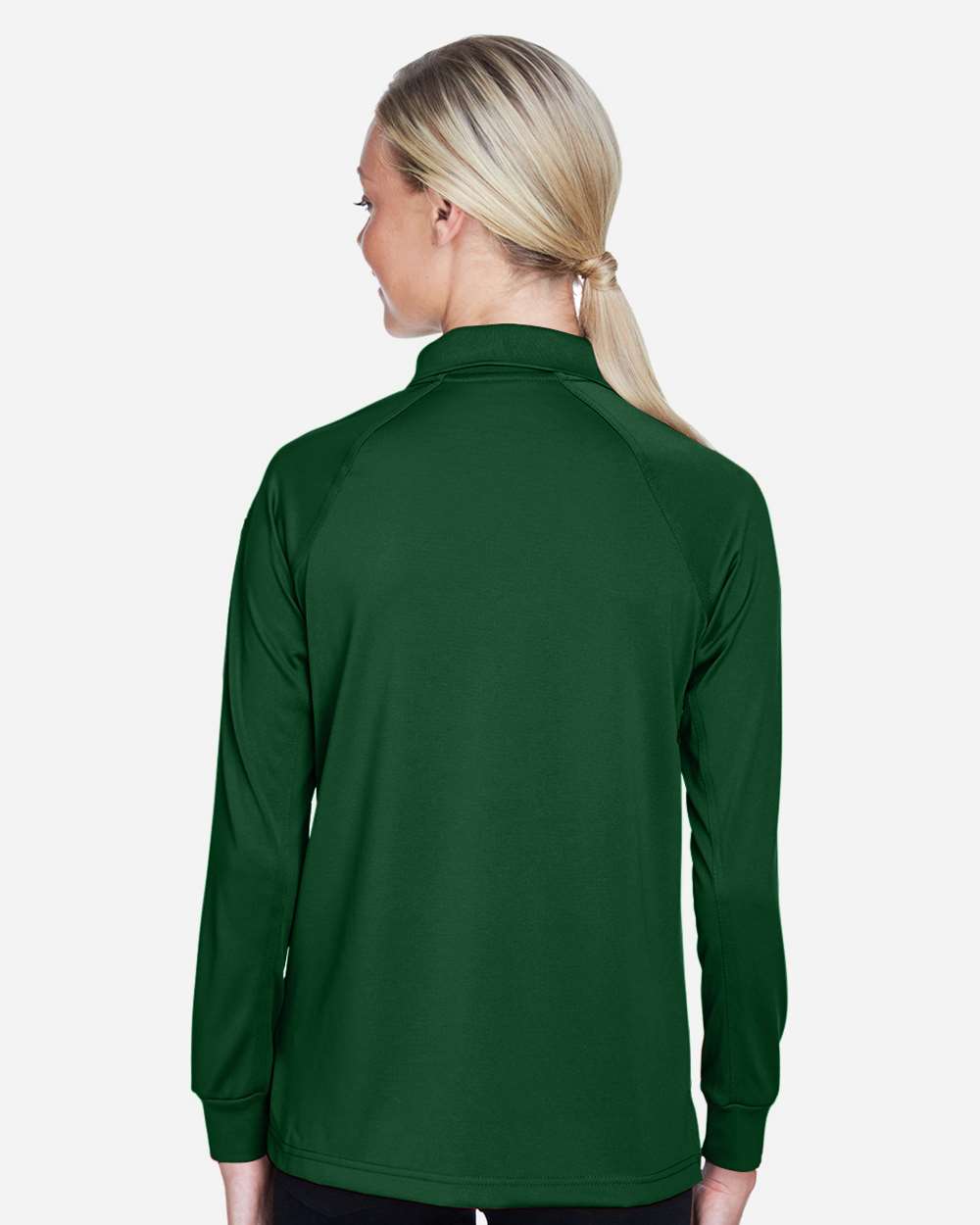Women's Advantage Long Sleeve Tactical Polo - OnModelBack - B201B9542 - Dark Green