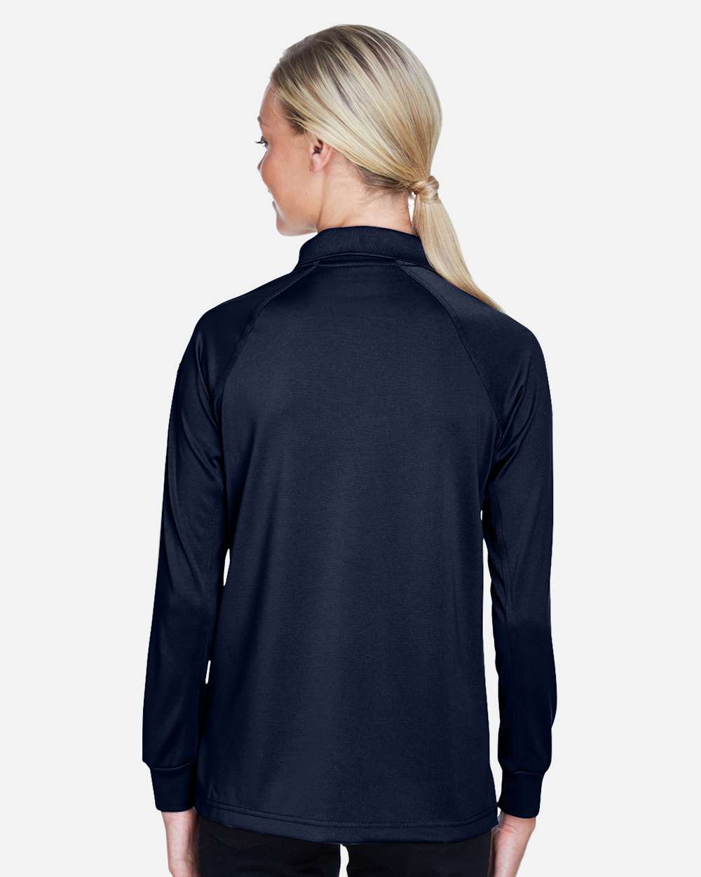 Women's Advantage Long Sleeve Tactical Polo - OnModelBack - B201B9652 - Dark Navy