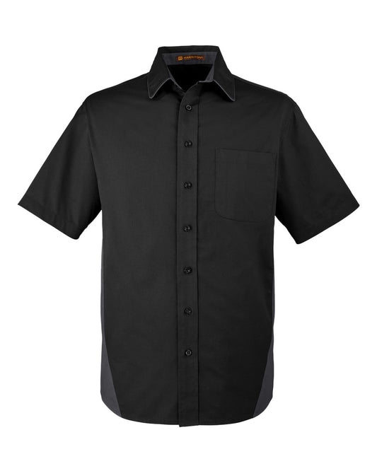 Men's Flash IL Colorblock Shirt - Front - B266B9503 - Black/ Dark Charcoal