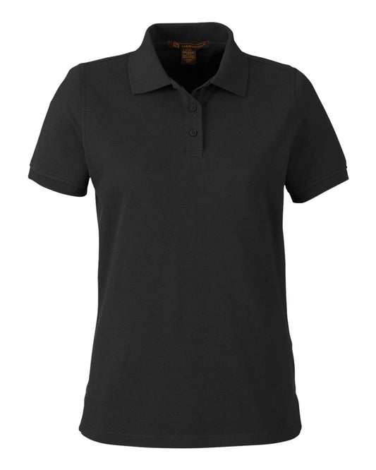 Women's Valiant Cotton Snag Protect Polo - Front - B195B9502 - Black