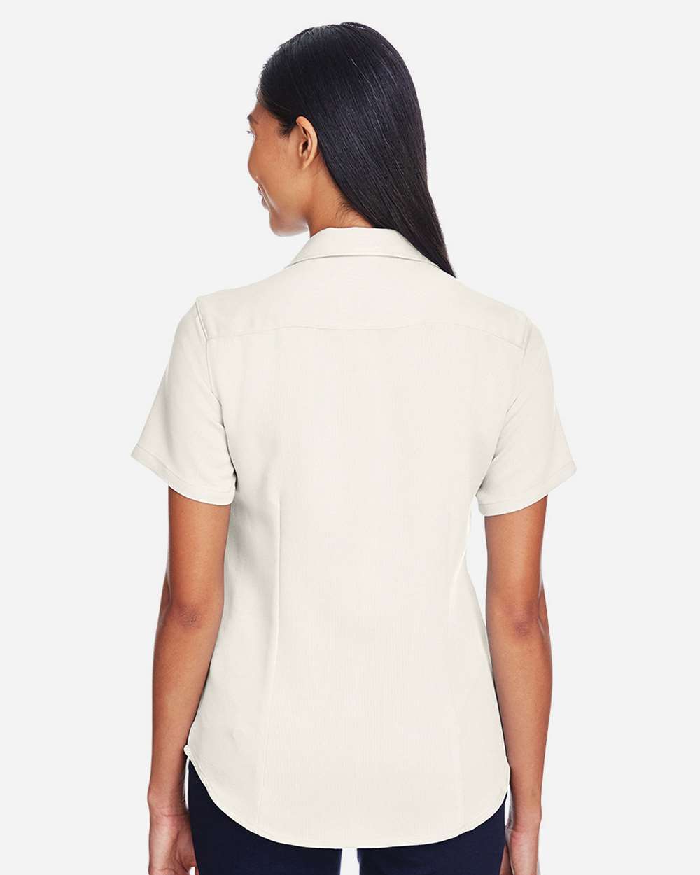 Women's Bahama Cord Camp Shirt - OnModelBack - B254B9243 - Cream
