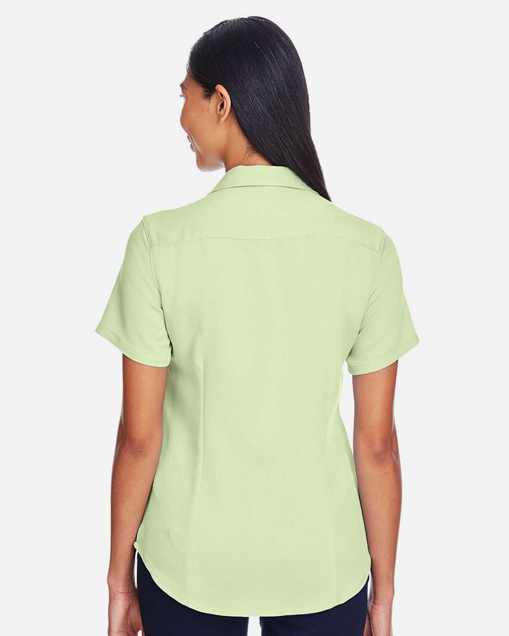 Women's Bahama Cord Camp Shirt - OnModelBack - B254B9543 - Green Mist
