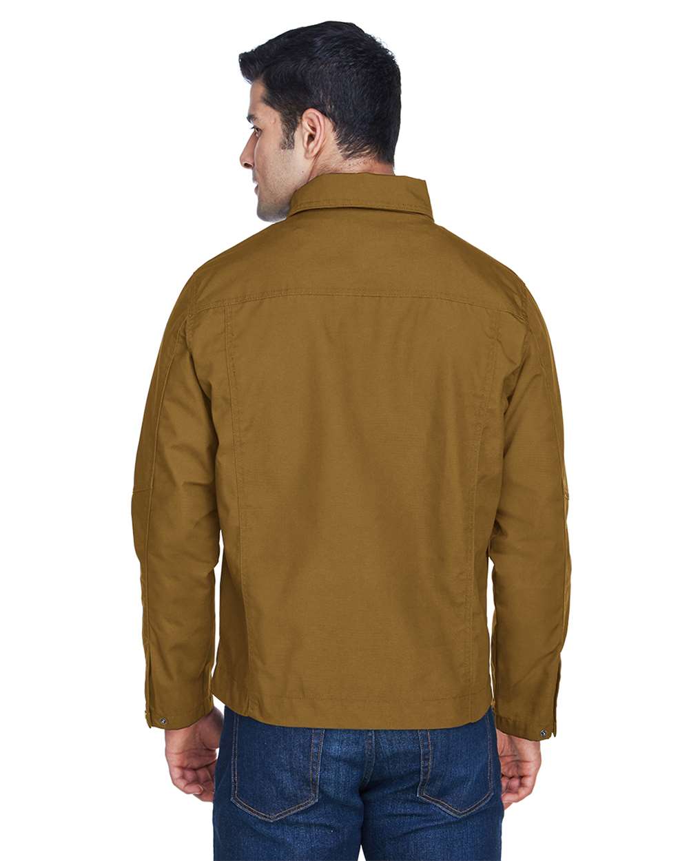 Men's Auxiliary Canvas Work Jacket - OnModelBack - B273B9600 - Duck Brown