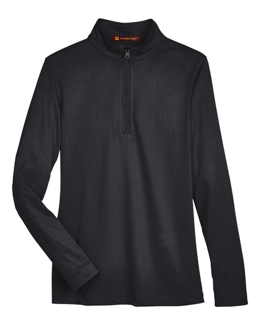 Women's Advantage Snag Protection Plus Quarter-Zip Pullover - Front - B289B9502 - Black