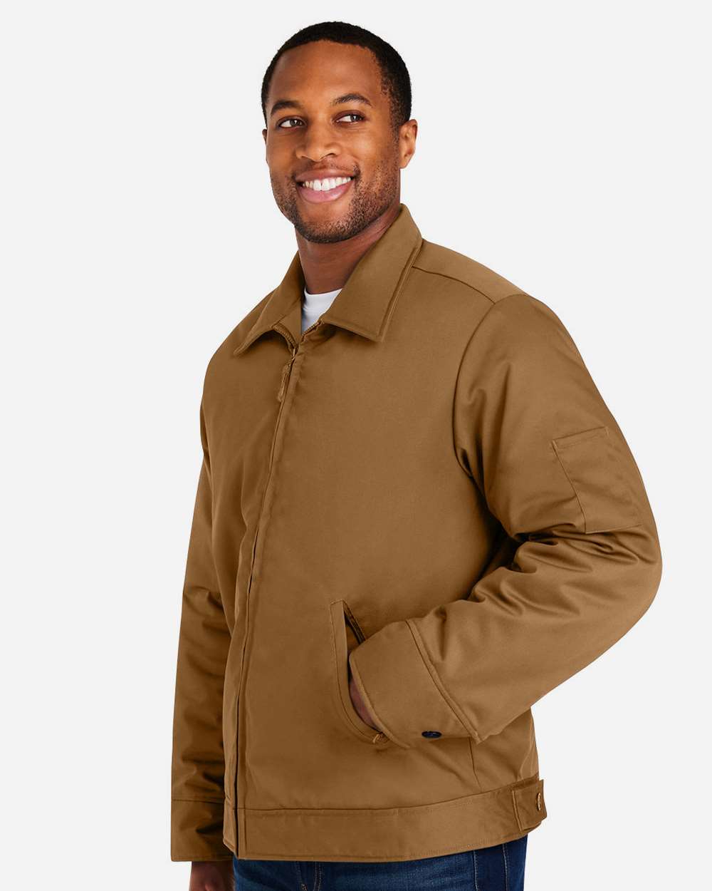 Unisex ClimaBloc® Station Jacket - OnModelSide - B282B9602 - Duck Brown