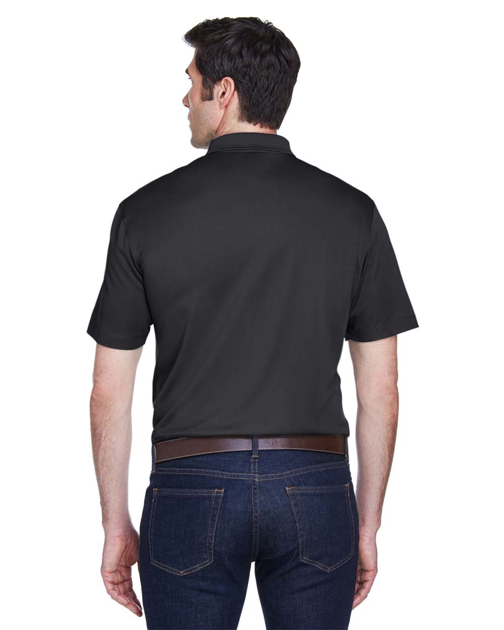 Men's Micro Piqu Polo - OnModelBack - B221B9503 - Black