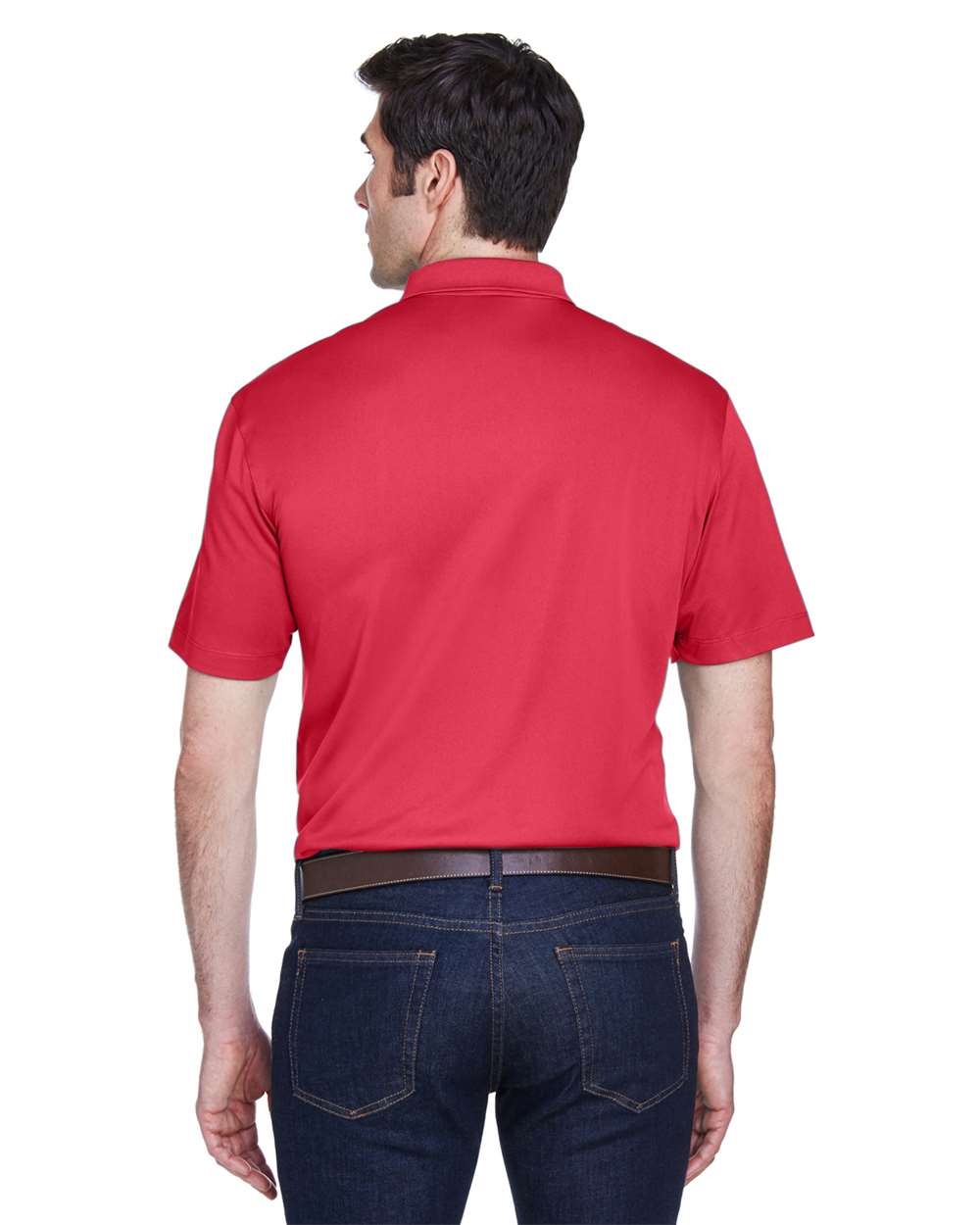 Men's Micro Piqu Polo - OnModelBack - B221B9702 - Red