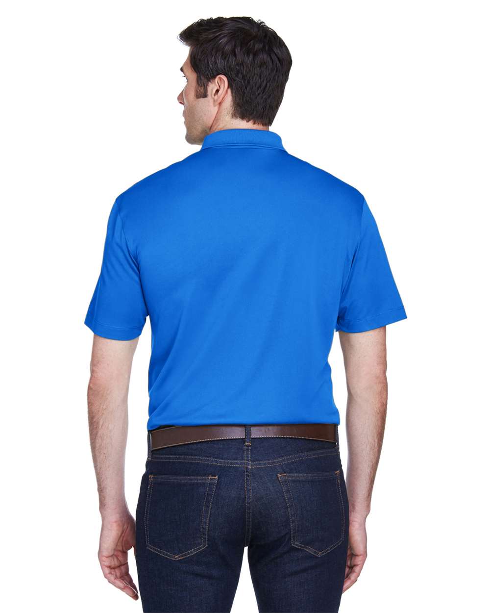 Men's Micro Piqu Polo - OnModelBack - B221B9752 - True Royal