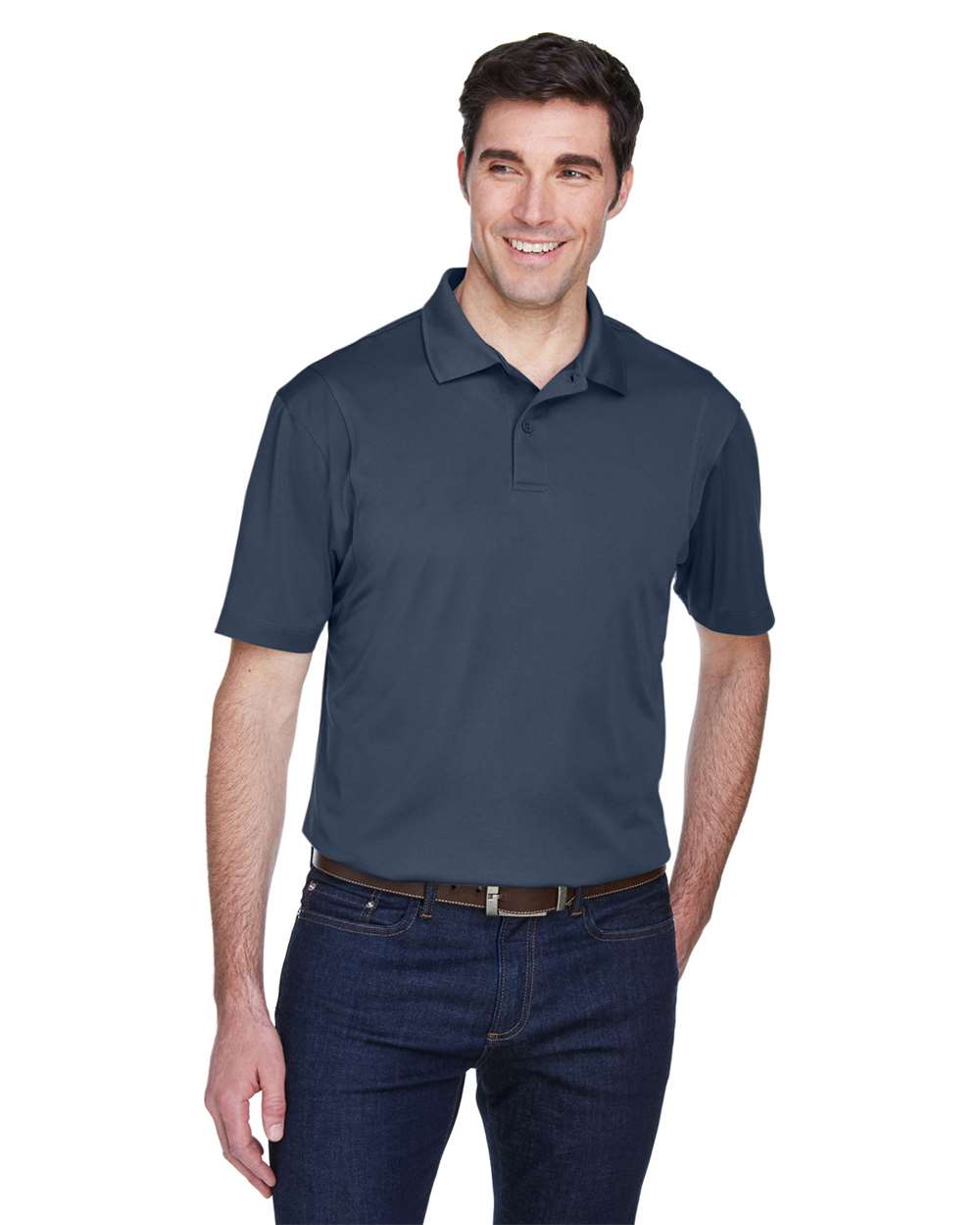 Men's Micro Piqu Polo - OnModelFront - B221B9652 - Navy
