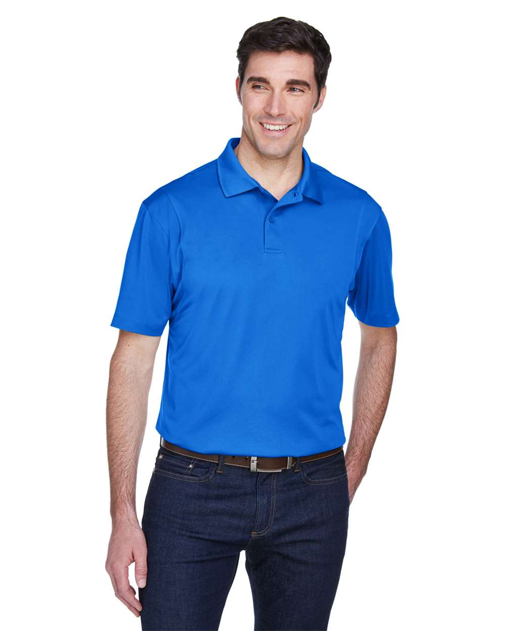 Men's Micro Piqu Polo - OnModelFront - B221B9752 - True Royal