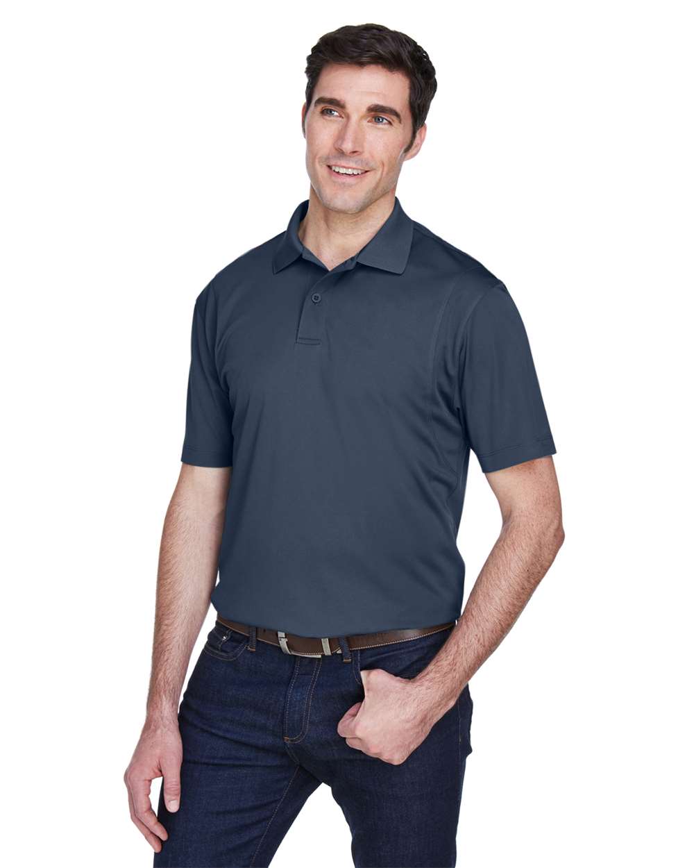 Men's Micro Piqu Polo - OnModelSide - B221B9652 - Navy
