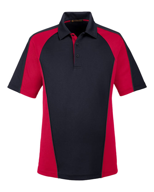 Men's Advantage Snag Protection Plus IL Colorblock Polo - Front - B224B9503 - Black/ Red/ Dark Charcoal