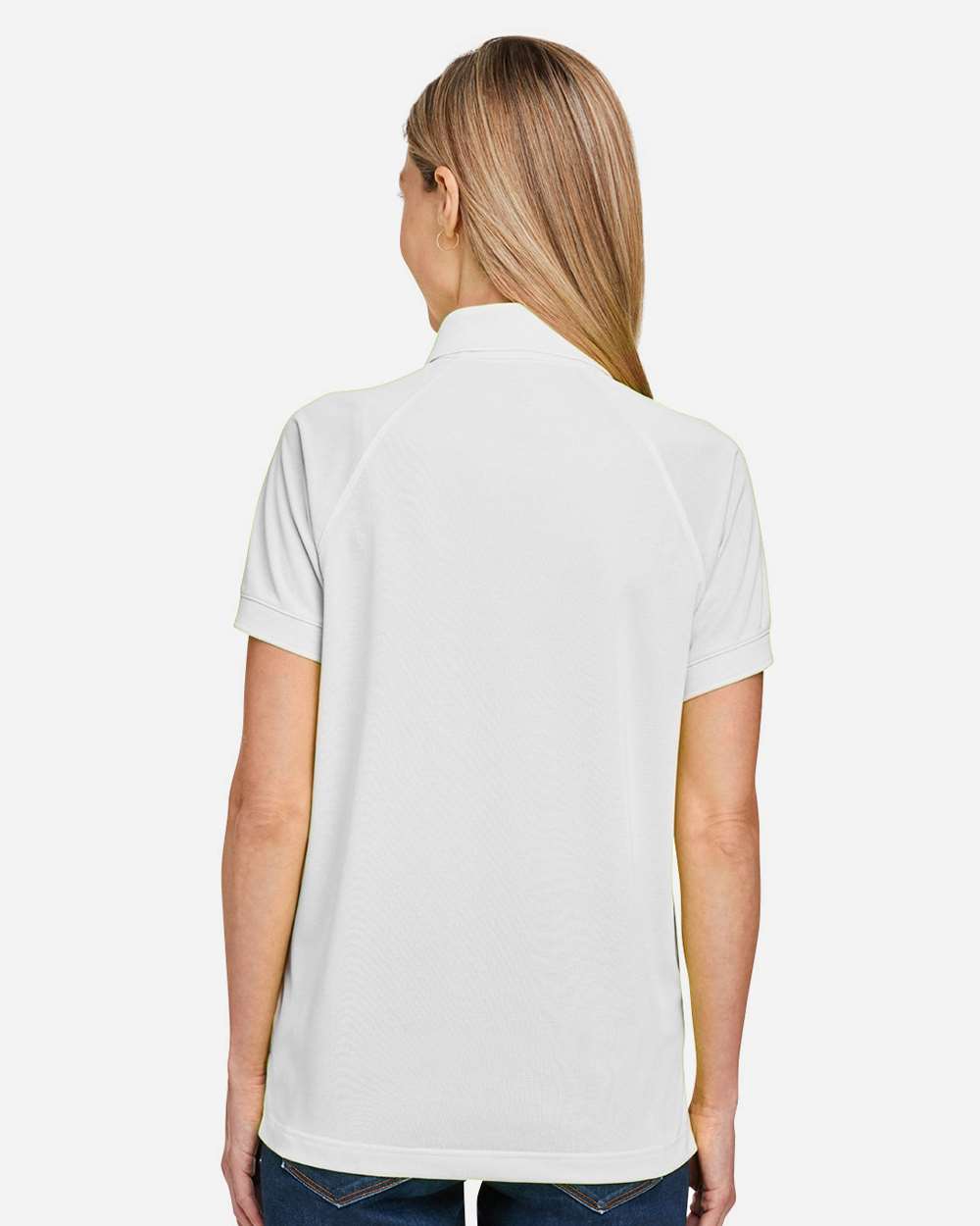 Women's Charge Snag and Soil Protect Polo - OnModelBack - B198B9002 - White