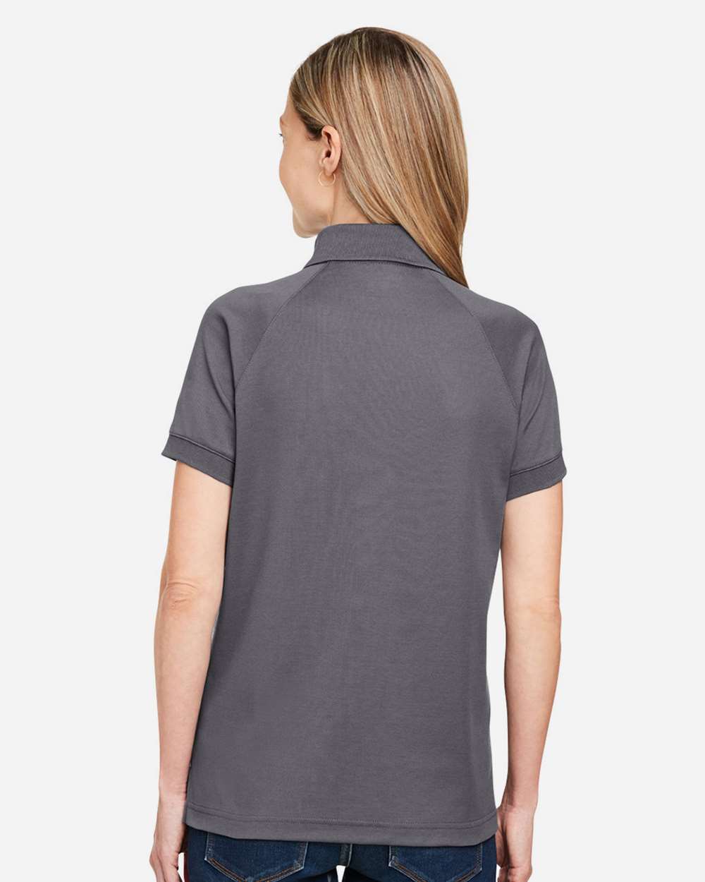 Women's Charge Snag and Soil Protect Polo - OnModelBack - B198B9592 - Dark Charcoal