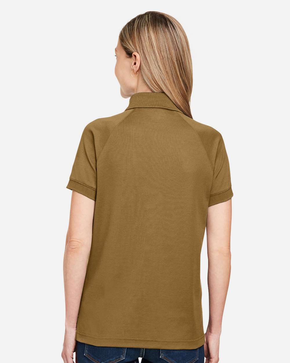 Women's Charge Snag and Soil Protect Polo - OnModelBack - B198B9602 - Coyote Brown