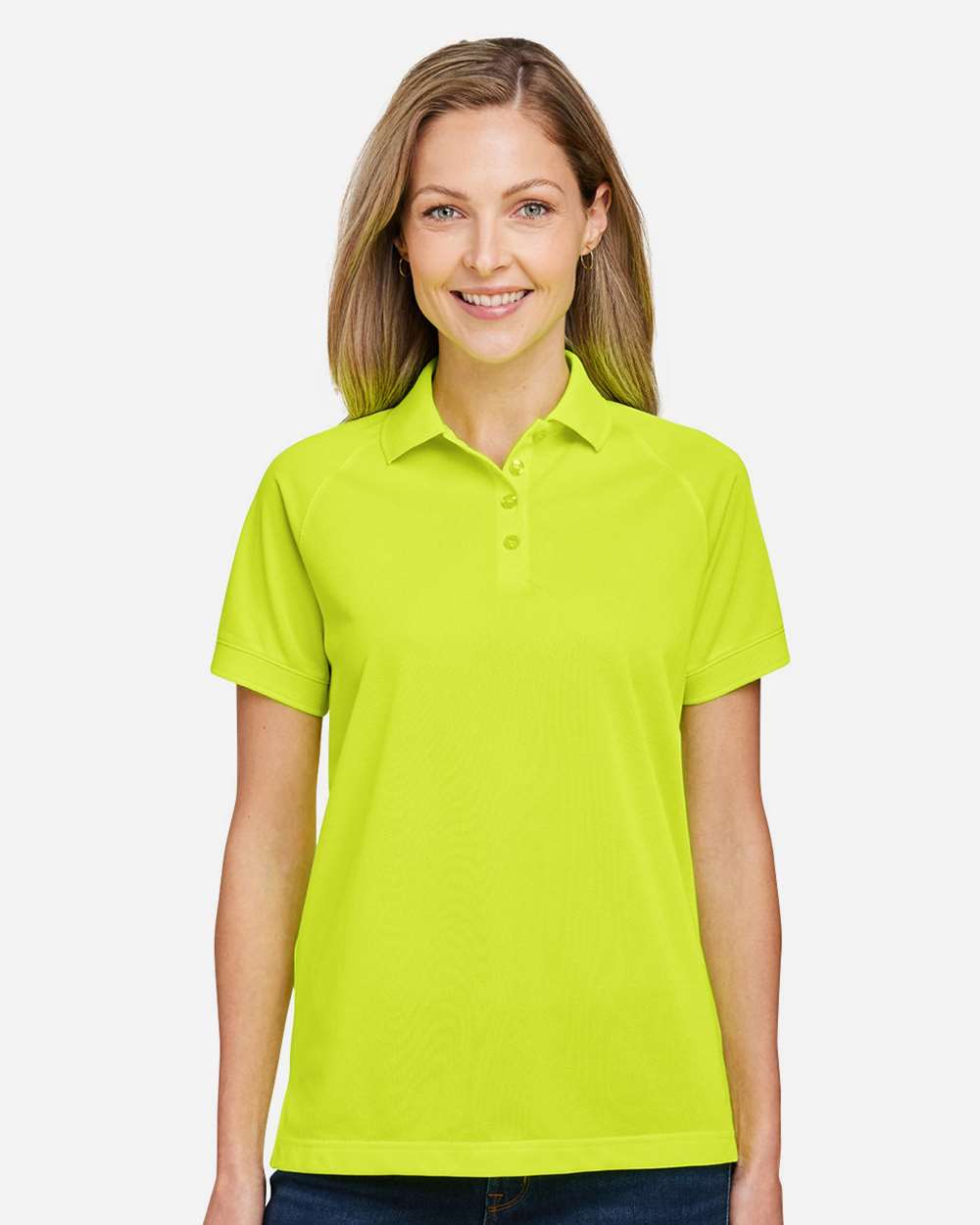 Women's Charge Snag and Soil Protect Polo - OnModelFront - B198B9122 - Safety Yellow