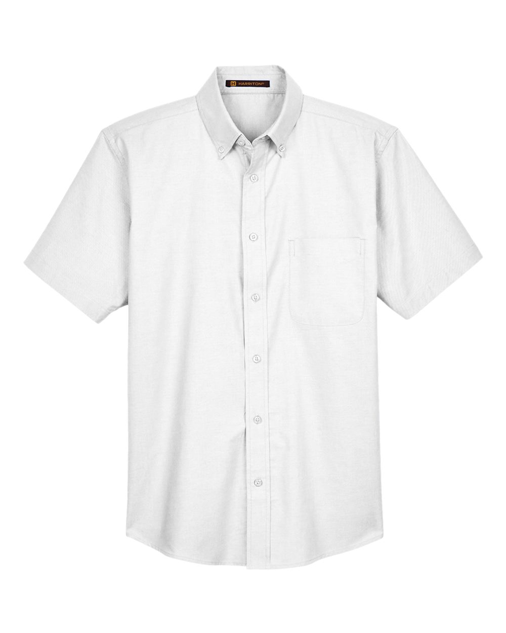 Men's Oxford Short Sleeve with Stain-Release - Front - B270B9005 - White