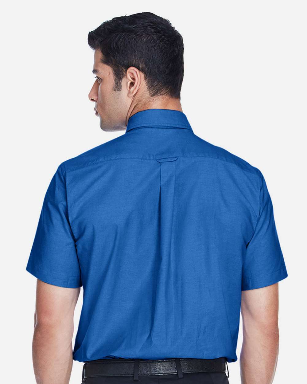 Men's Oxford Short Sleeve with Stain-Release - OnModelBack - B270B9752 - French Blue