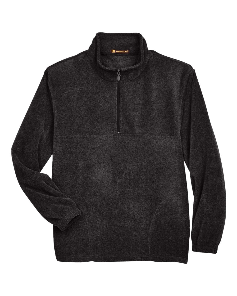 Men's Quarter-Zip Fleece Pullover - Front - B303B9503 - Black