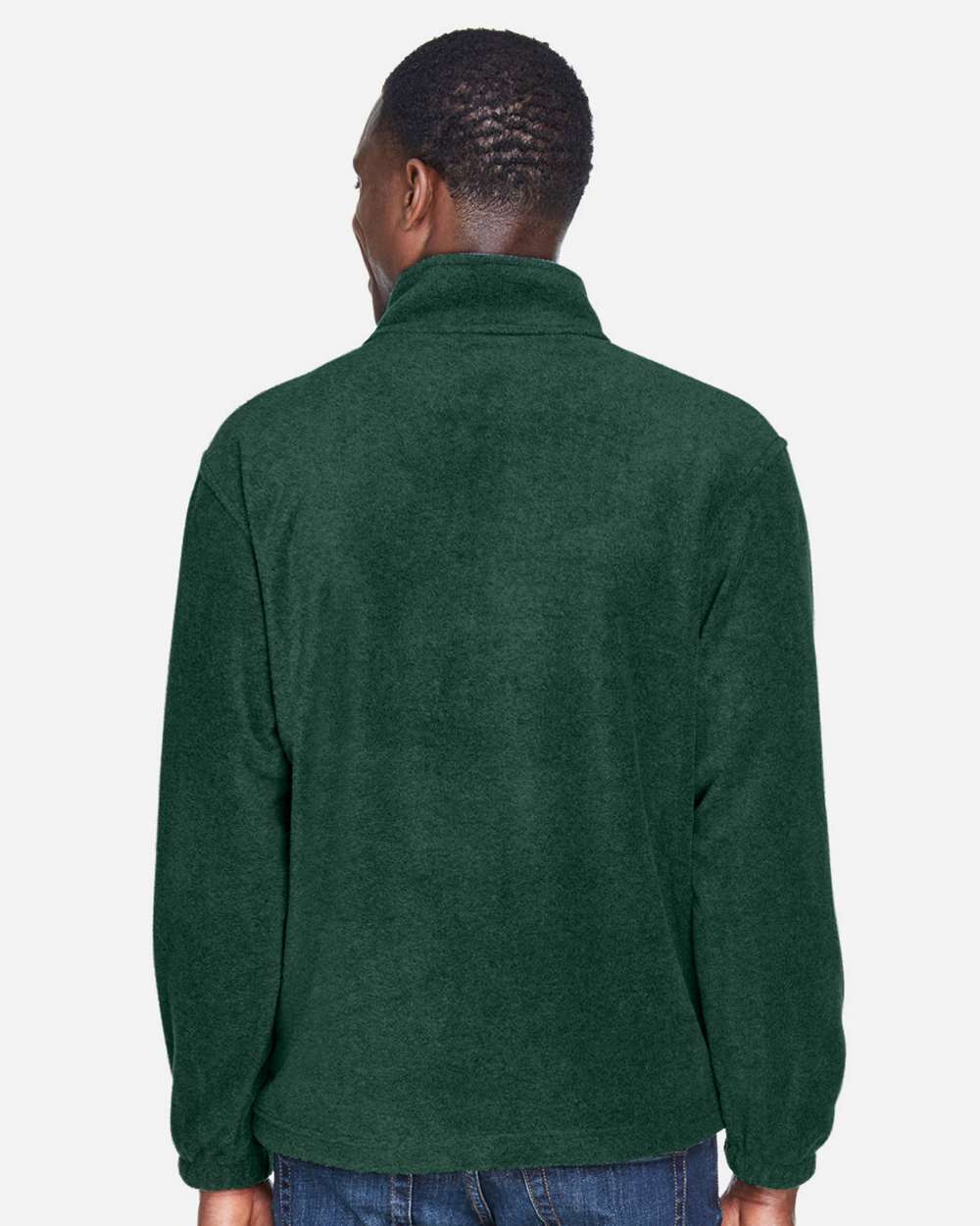 Men's Quarter-Zip Fleece Pullover - OnModelBack - B303B9543 - Hunter