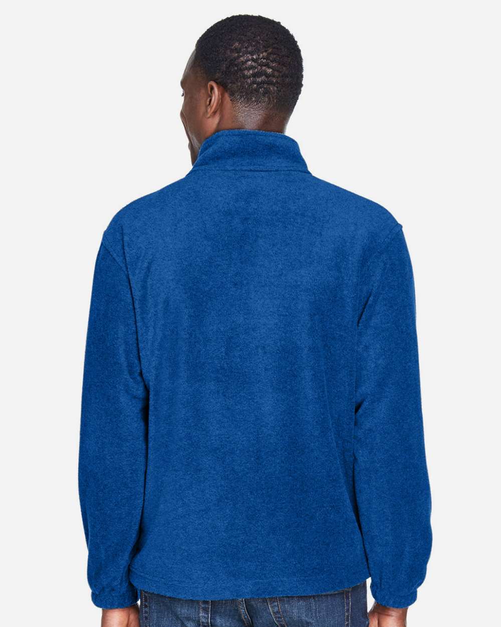 Men's Quarter-Zip Fleece Pullover - OnModelBack - B303B9753 - True Royal