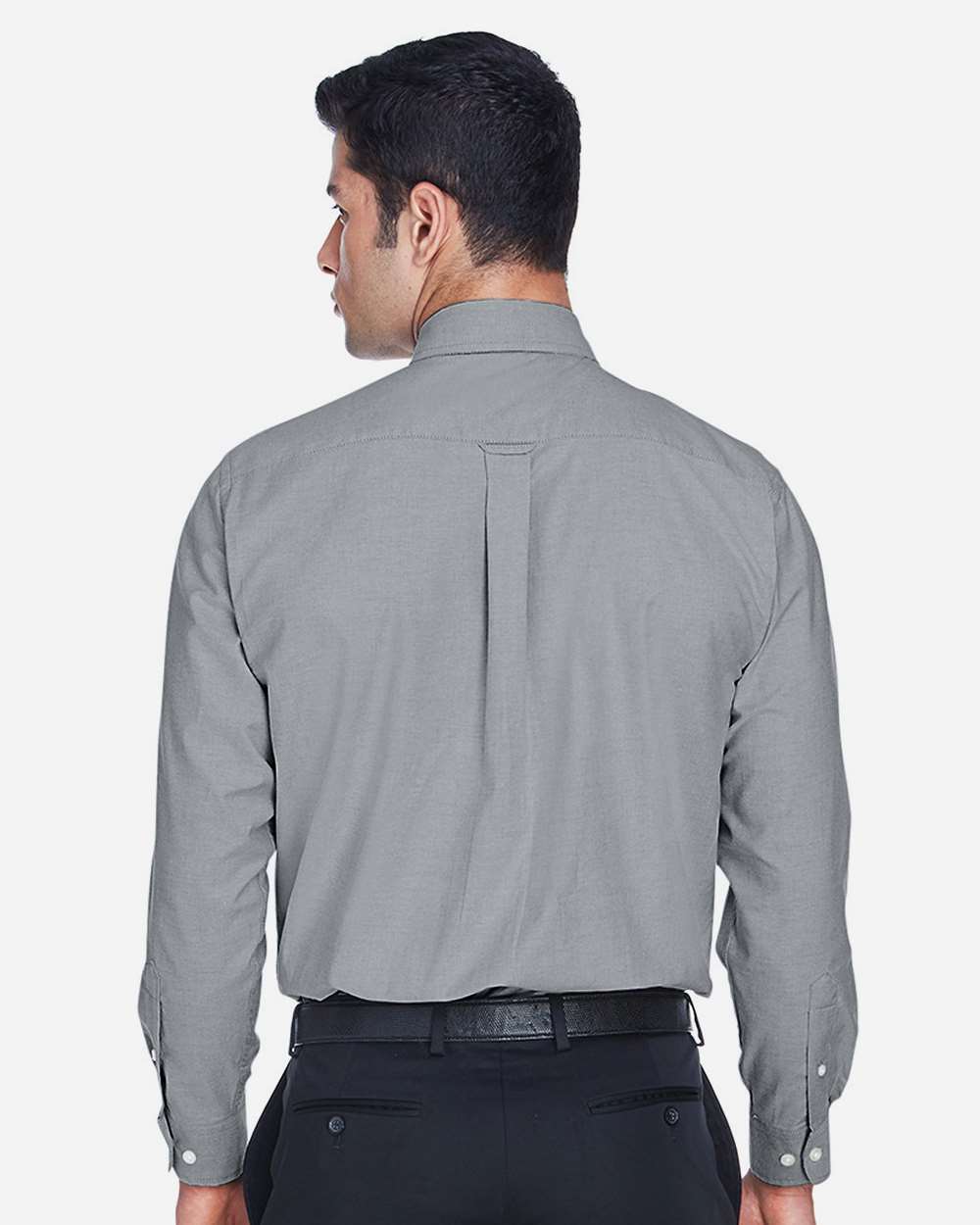 Men's Oxford Shirt - OnModelBack - B269B9593 - Oxford Grey