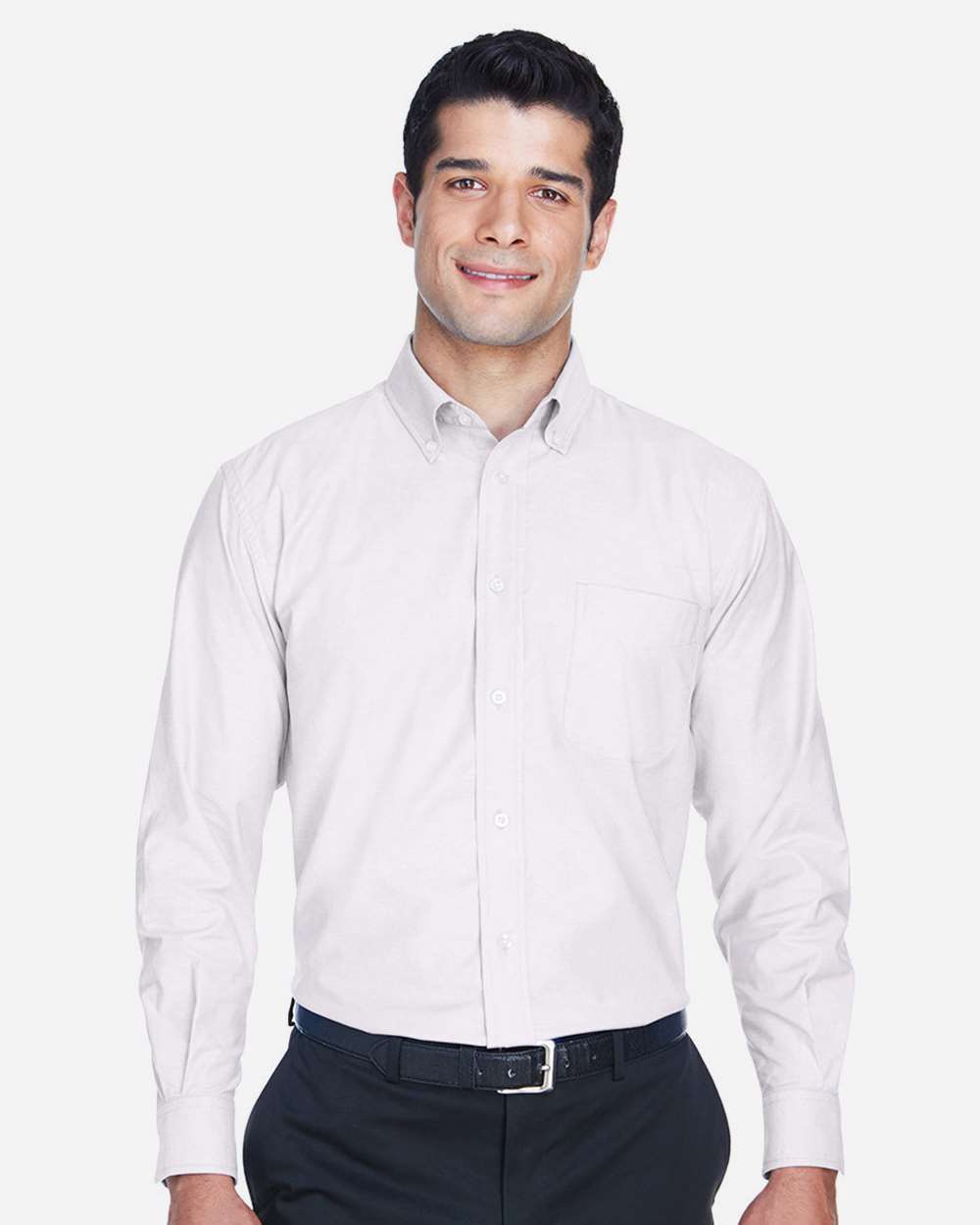 Men's Oxford Shirt - OnModelFront - B269B9002 - White