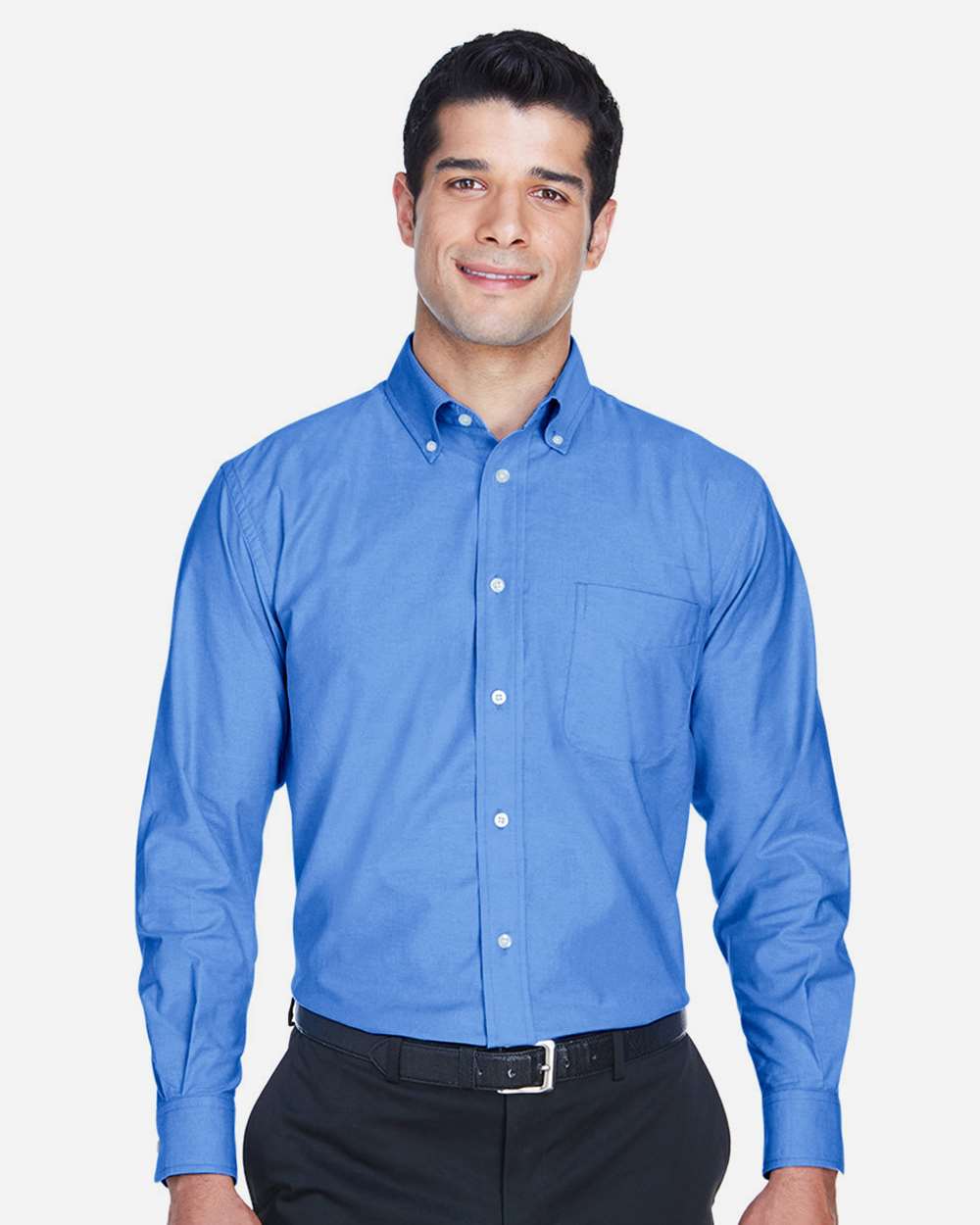 Men's Oxford Shirt - OnModelFront - B269B9752 - French Blue