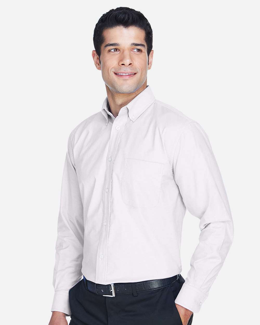 Men's Oxford Shirt - OnModelSide - B269B9002 - White