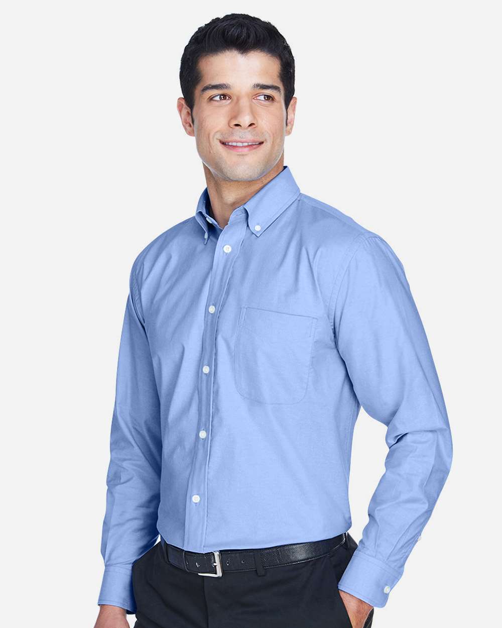 Men's Oxford Shirt - OnModelSide - B269B9253 - Light Blue