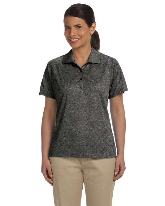 Women's Polytech Mesh Insert Polo - OnModelFront - B223B9593 - Charcoal