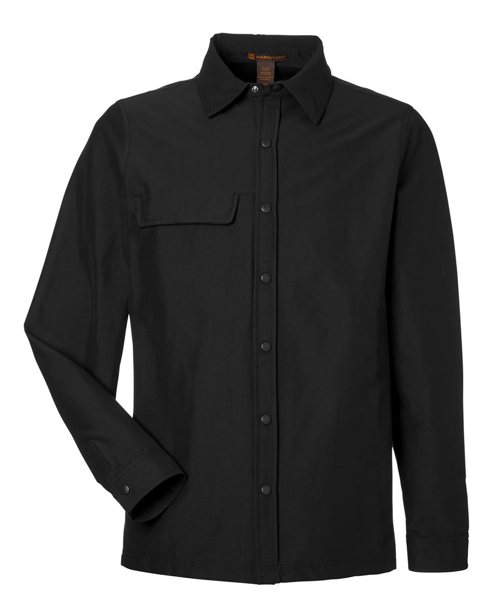 Unisex Flex Twill Overshirt - Front - B281B9502 - Black