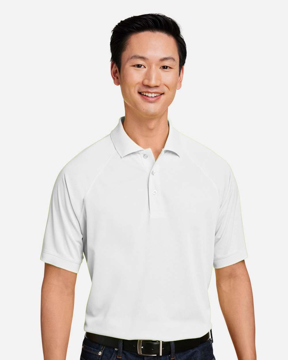 Men's Charge Snag and Soil Protect Polo - OnModelFront - B196B9003 - White