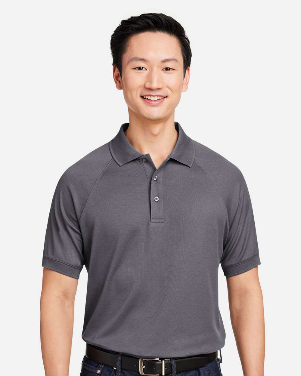 Men's Charge Snag and Soil Protect Polo - OnModelFront - B196B9593 - Dark Charcoal