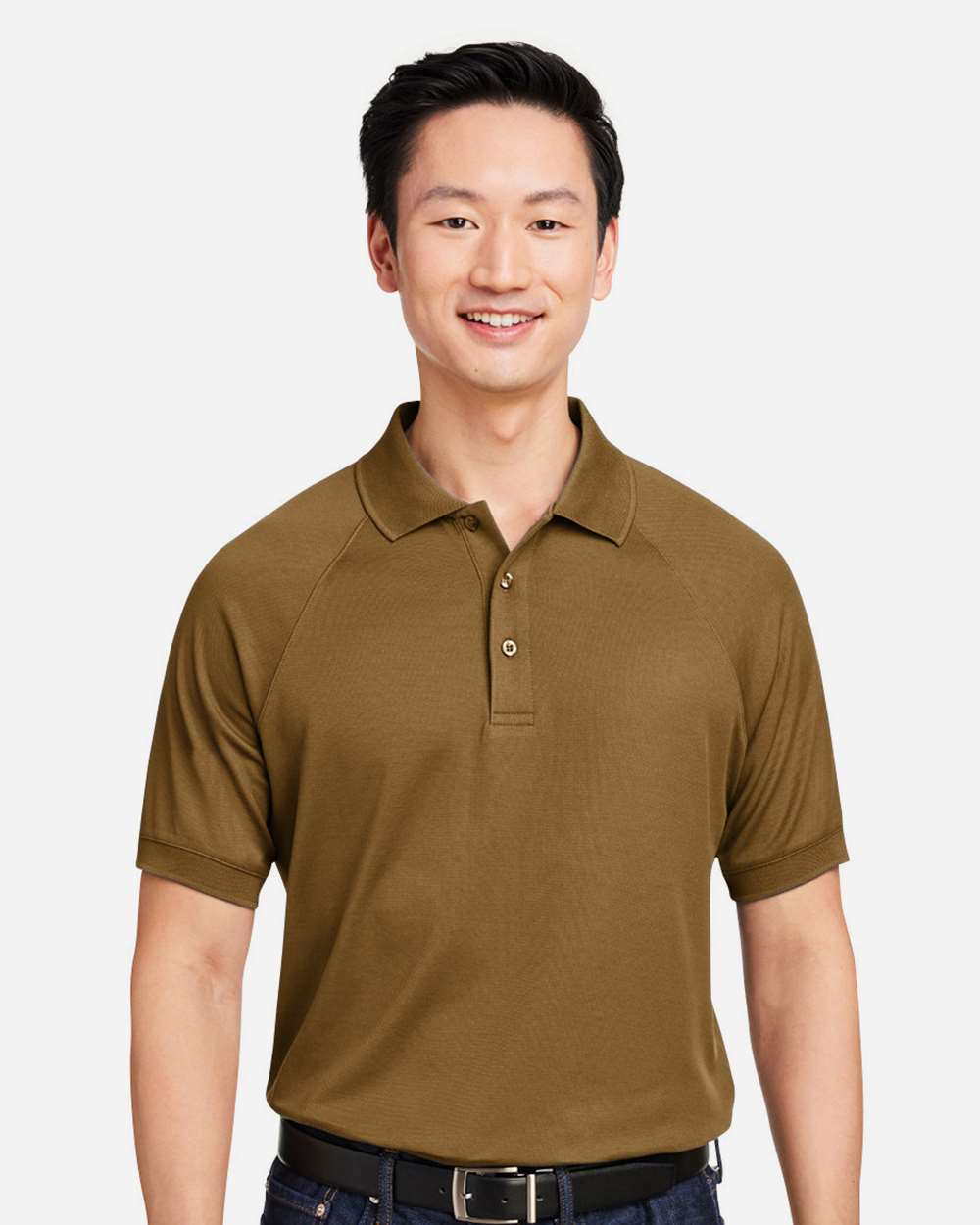 Men's Charge Snag and Soil Protect Polo - OnModelFront - B196B9603 - Coyote Brown