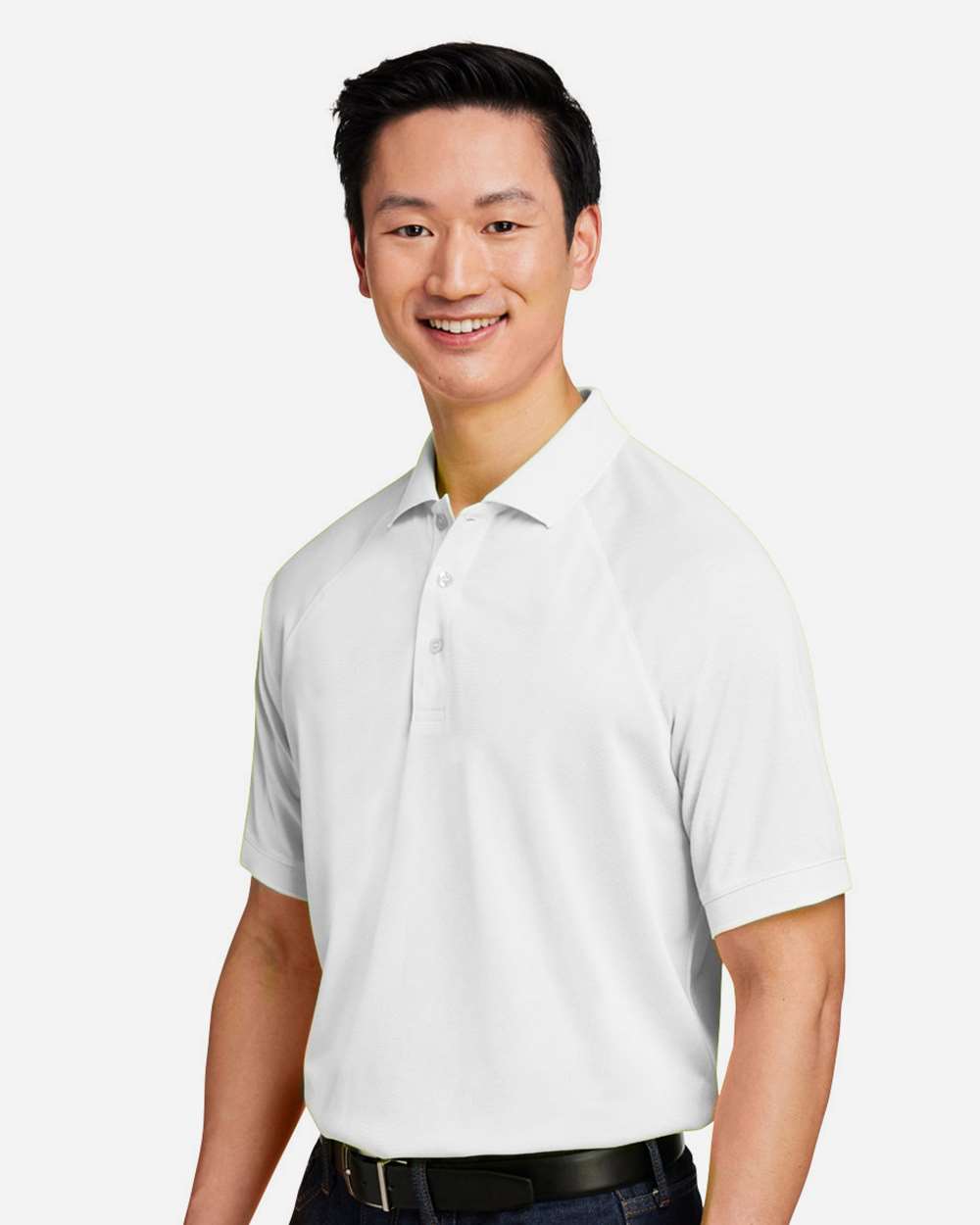 Men's Charge Snag and Soil Protect Polo - OnModelSide - B196B9003 - White