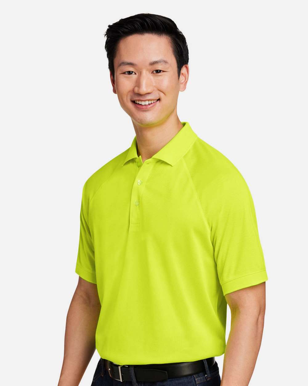 Men's Charge Snag and Soil Protect Polo - OnModelSide - B196B9123 - Safety Yellow