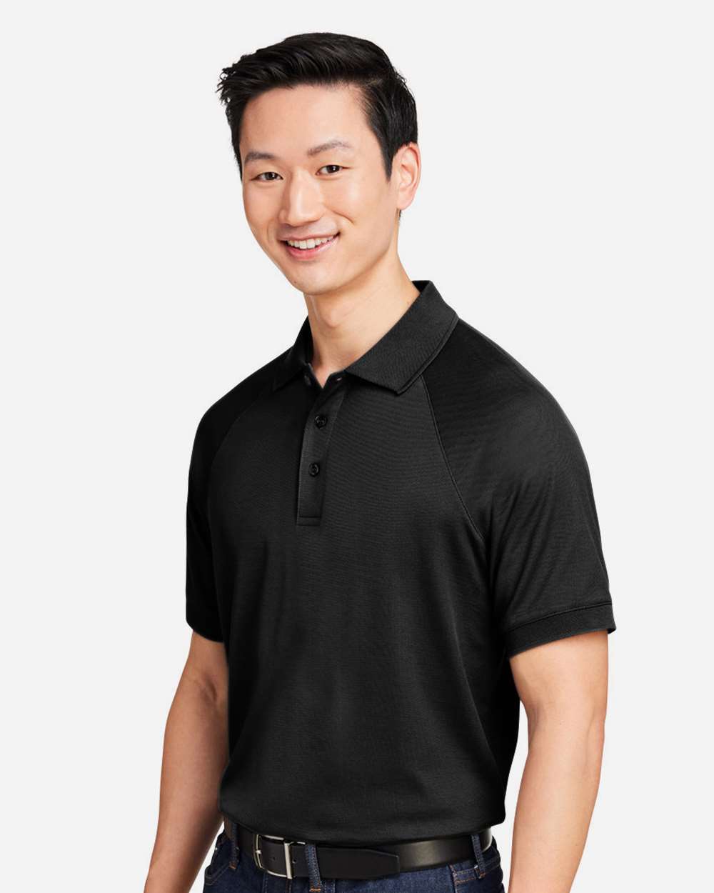 Men's Charge Snag and Soil Protect Polo - OnModelSide - B196B9503 - Black