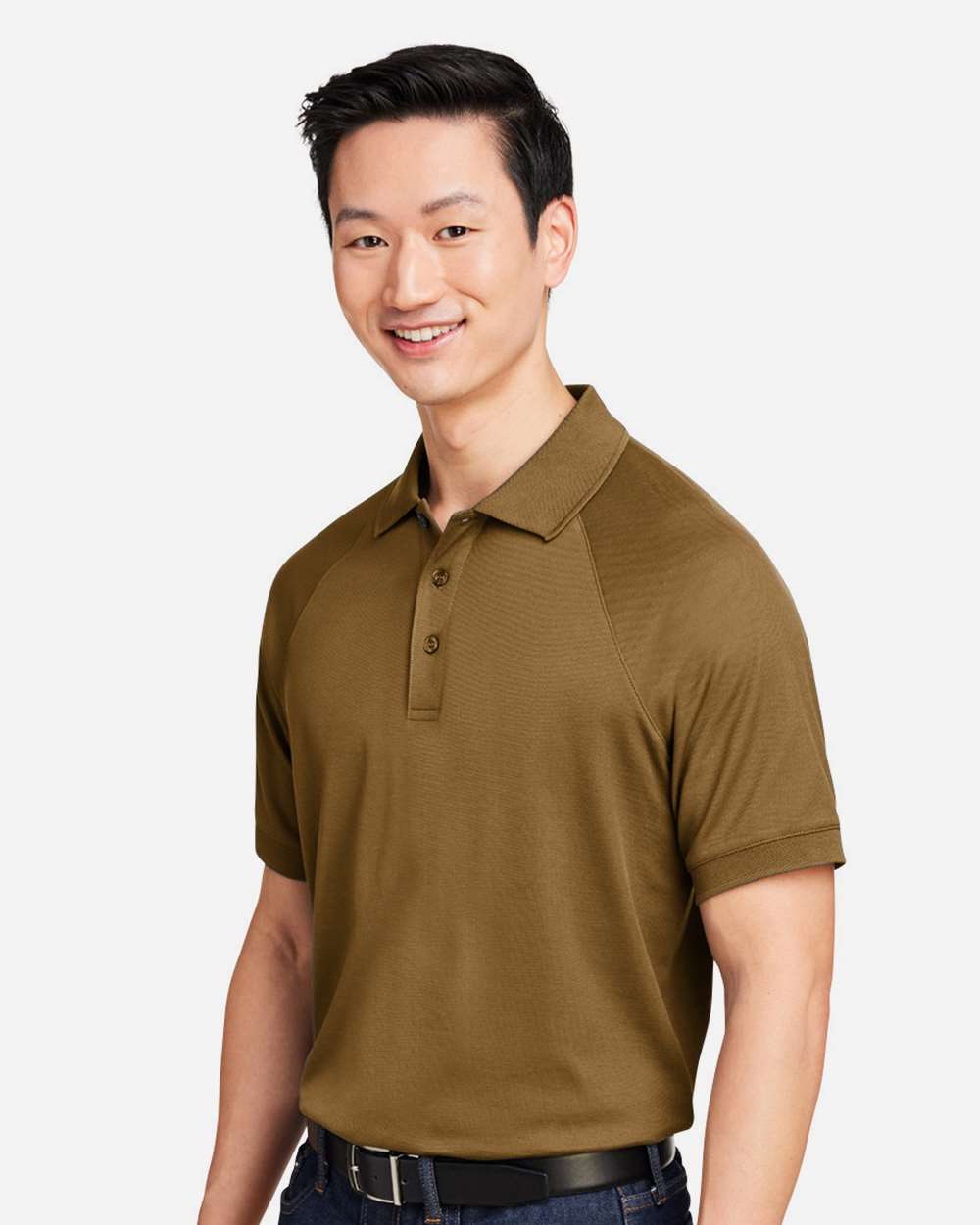 Men's Charge Snag and Soil Protect Polo - OnModelSide - B196B9603 - Coyote Brown