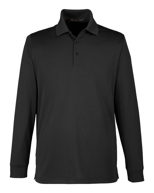 Men's Tall Advantage Long Sleeve Snag Protection Plus IL Polo - Front - B215B9505 - Black