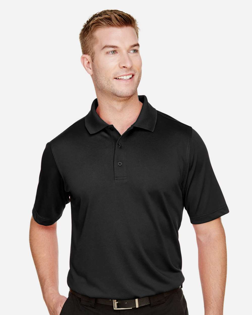 Men's Tall Advantage Snag Protection Plus IL Polo - OnModelFront - B218B9505 - Black