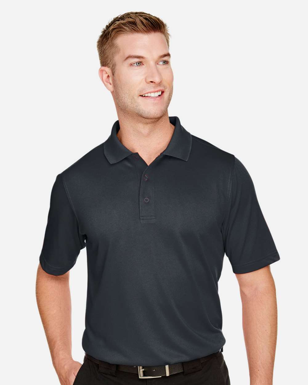 Men's Tall Advantage Snag Protection Plus IL Polo - OnModelFront - B218B9595 - Dark Charcoal
