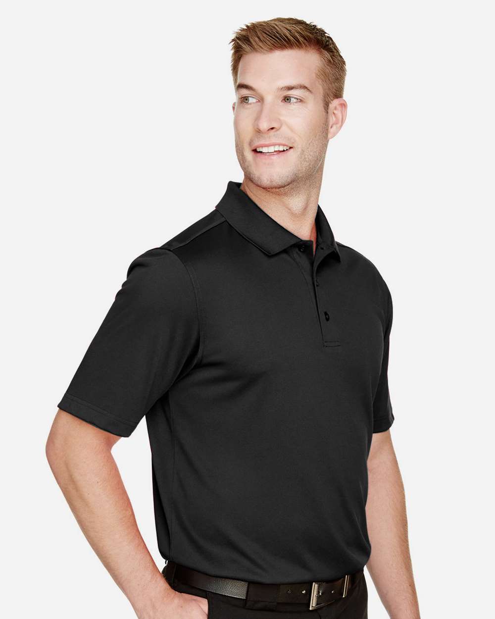 Men's Tall Advantage Snag Protection Plus IL Polo - OnModelSide - B218B9505 - Black